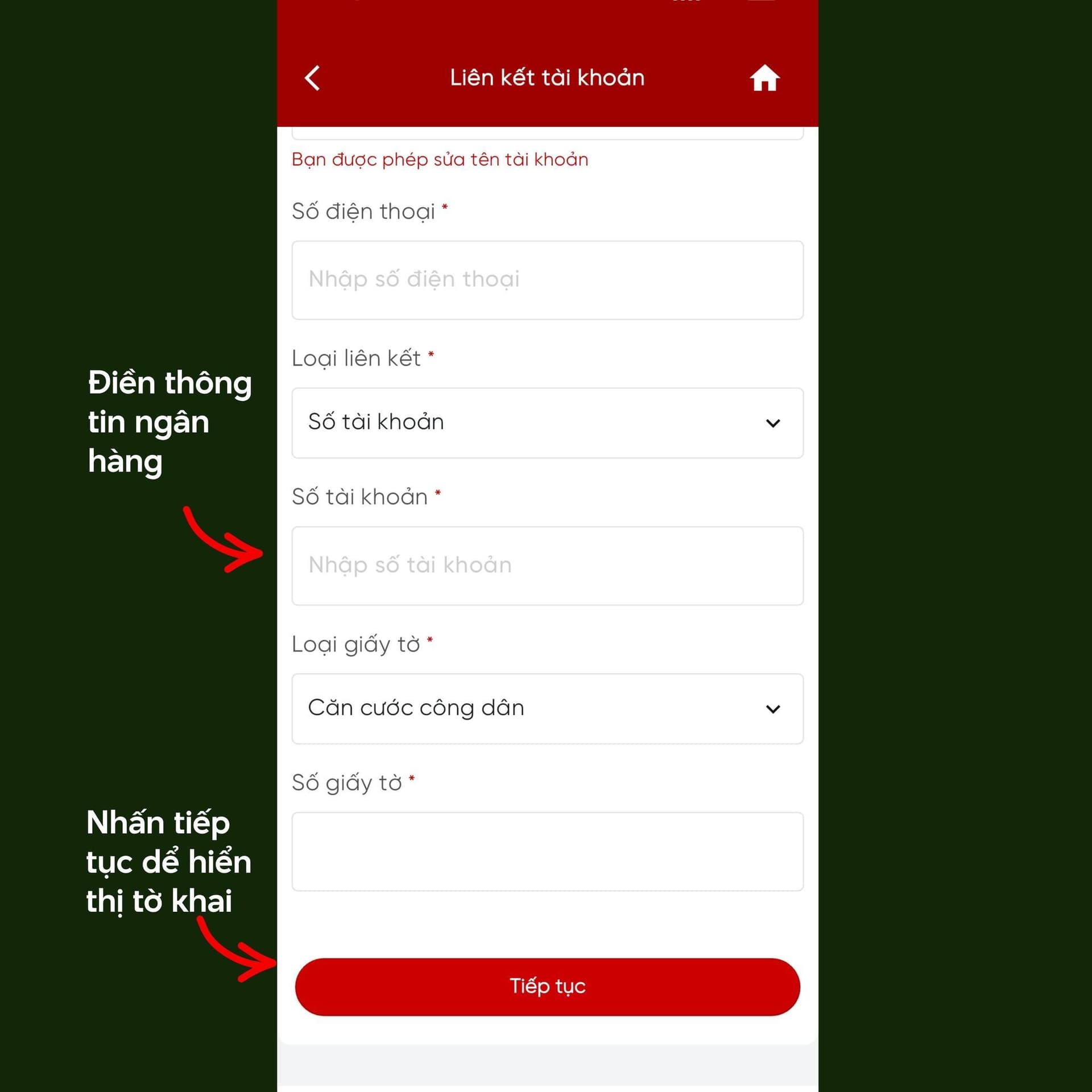 Đính kèm phụ lục và chứng từ liên quan